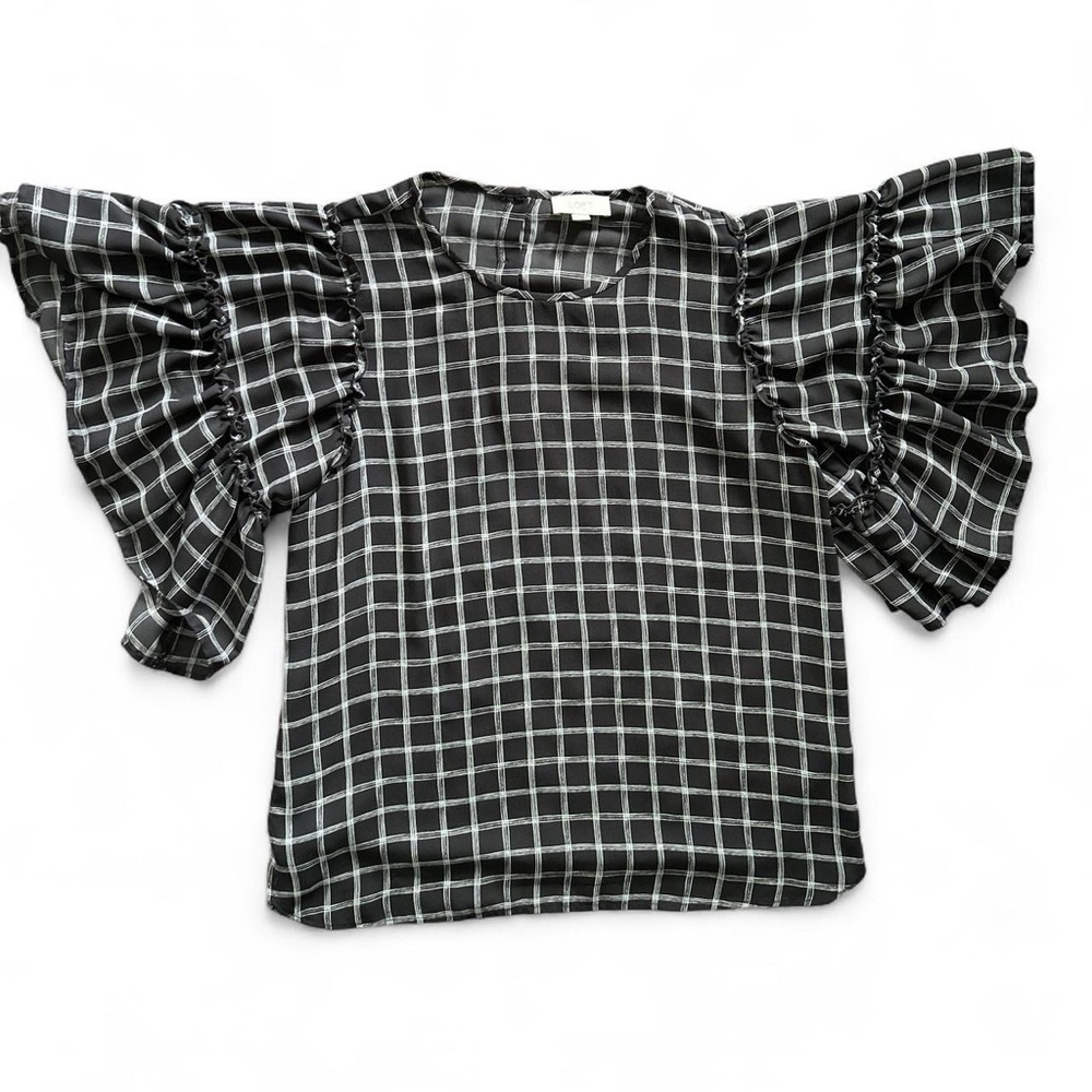 LOFT Plaid Blouse